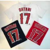 【毒】現貨 ❗❗ MLB LA 洛杉磯天使 大谷翔平 OHTANI 17號 棉質短T 二刀流 全壘打 破紀錄【APP下單10%回饋】