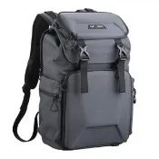 【K&F Concept】新休閒者 專業攝影單眼相機後背包 防撞防水 灰色 體積25L容量22L(KF13.098V5)