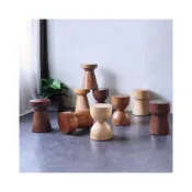 (店+)北歐原木墩子幾圓形擺件樹墩民宿矮凳樹樁床頭櫃家用椅子異形木墩