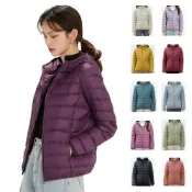 (店+)【ibella 艾貝拉】女保暖輕型長袖連帽羽絨外套90%白鴨絨24-25-82303-24  L-4XL羽絨衣
