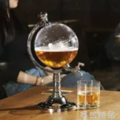 摩可美家 地球儀倒酒器扎啤機酒炮分酒器啤酒機酒塔酒吧專用酒桶 KTV用品【尾牙特惠】
