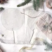【熱賣】透明扇子空白手帳透扇拼貼應援扇制作手賬膠帶工具圓工廠代發