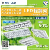 (店+)【DanceLight 舞光】輕鋼架 LED T8 4呎3管 4呎2管 辦公室燈具 可替換燈管 輕鋼架 燈后