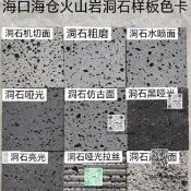 天然玄武岩火山岩石板黑洞背景牆磚新中式停願踏步石蜂窩狀仿古第
