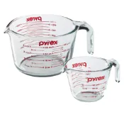 【康寧Pyrex】單耳量杯1000ml+250ml/烘焙必備/烘焙量杯/烘焙工具/烘焙用具