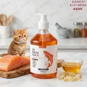 ✨貓日常✨澳洲袋鼠廚房 100%純挪威鮭魚油/500ml 【犬貓皆可】 附壓頭 毛髮保健 皮膚保健 心血管保健