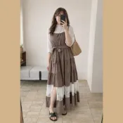(店+)【Want-Meow】台灣㊣現貨✨95公斤/顯瘦設計感浪漫百搭/婚禮/度假/洋裝/中大尺碼洋裝/大尺碼洋裝