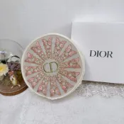【柴媽黑白賣】全新Dior 滿額贈品 夏日度假限量化妝包 幸運星願 摯愛蝶舞網紗 籐格紋黑網紗化妝包 手拿包 美妍包