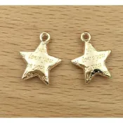 KC金色I Love u小星吊飾∼15*12mm…一份4個10元