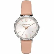 【Michael Kors】簡約皮革腕錶-粉膚(現貨)