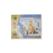 (店+)DIY木質拼圖模型 G-M030 企鵝 中2片入/一個入 動物木製模型 四聯組合式拼圖 3D立體拼圖 鑫