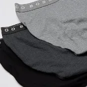 【HUGO BOSS】2024男時尚合身黑灰色三角內著混搭3件組-網