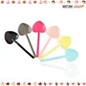 【嚴選shop】30入 愛心湯匙 布丁匙 免洗餐具 甜點湯匙 塑膠餐具 冰淇淋 布丁 鏟子 奶酪 餐具【W005】