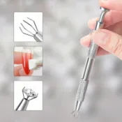 100 件裝方形海綿和夾緊工具套裝,適用於 Pat Glue 指甲刷凝膠拋光指甲海綿抓筆美甲美甲工具