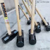 大鎚 大鐵鎚 砸牆工具 破壞鎚 鐵鎚 鐵槌 重型碳鋼八角錘 大號90cm木把大錘 8磅打石頭砸牆大鐵錘 打爛包賠