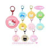 (店+)【SANRIO 三麗鷗】三麗鷗 圓型折疊隨身鏡子+氣墊梳子 鑰匙圈-粉盒-KITTY山姆企鵝小幽靈花丸大眼蛙蛋黃哥小綿羊彼安諾毛毯熊莫普茉莉兔