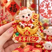 大芒果🍋羊羊得億 樹脂浮雕 磁吸 冰箱貼 新年春節 裝飾品 小禮品 伴手禮 紀念品
