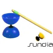 三鈴SUNDIA-台灣製造FLY長軸培鈴扯鈴(附木棍、扯鈴專用繩)藍色