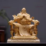 【實木精雕】關聖帝君 關公 關羽 武財神 財神爺 擺件 擺飾 看書關公 家居裝飾 實木工藝品