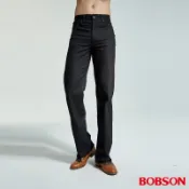 BOBSON 男款人字斜紋伸縮卡其直筒褲1694-88