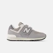 【NEW BALANCE】NB 童鞋 574系列 魔鬼氈 小朋友 灰色 休閒鞋(PV574SNV)