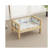 (店+)實木雕花寵物床 四季通用狗窩 泰迪比熊法鬥睡床 中小型犬離地床 貓咪木製休息窩 室內寵物公主床 狗狗床架 寵物木床
