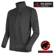 RV城市【MAMMUT 長毛象】送》男款 半開襟中層保暖長袖排汗衣 Polartec Thermal Pro_00894