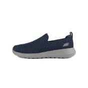 (店+)【SKECHERS】54600-NVGY Skechers斯凱奇 GO WALK Max 簡約舒適 織物減震透氣 低幫 休閒跑步鞋 男款 海軍藍色