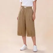 【CHAI YAN 采妍】透氣速乾微錐七分褲(春夏女裝/中大尺碼/工作褲/休閒褲/寬褲/錐型)