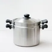 (店+)【柳宗理】附鍋蓋 日本高質感不鏽鋼霧面雙耳高鍋22cm(交換禮物 聖誕禮物 濾網 義大利麵鍋 煮麵鍋)