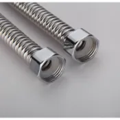【富爾康】客製化•4分1/2熱水軟管不鏽鋼軟管波紋管熱水器水管304熱水器軟管熱水管白鐵螺紋管不銹鋼軟管