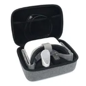 黑/灰二色可選※台北快貨※豪華款Oculus GO 小米VR 32G 64G 專用攜帶硬殼保護包: 遙控器和充電器可固定