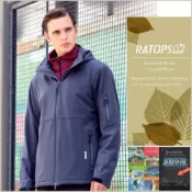 【瑞多仕-RATOPS】男款 Softshell防水透氣保暖外套.輕量防風夾克/舒適透氣.防污耐用_暗灰色_RAS753