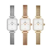 【Daniel Wellington】DW Quadro Mini Lumine Bezel 15x18mm 星環珠寶式小方錶(三色任選)