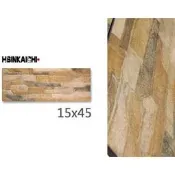 【鑫鎧棋磁磚精品】15*45 MIT版岩層峰石土黃色/仿石材文化石/室內外牆磚/歐美鄉村55元/片