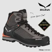 【SALEWA 義大利】CROW GORE-TEX 登山鞋 男 胡桃木/橙｜中筒防水登山靴 防水健行鞋 徒步旅行