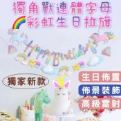 生日掛旗 生日拉旗 生日佈置兒童 週歲佈置 收涎佈置 抓周佈置 生日掛布 三角旗  生日快樂佈置 生日氣球生日派對兒童