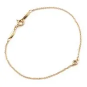 TIFFANY 18K玫瑰金-圓形明亮切割單鑽墜飾手鍊(三分鑽)