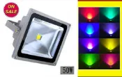 LED投射燈 招牌燈 庭院燈 50W RGB 七彩 舞台燈~商空照明*