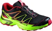 【salomon】男 WINGS FLYTE 2 野跑鞋 8.0黑/祖母綠/璀璨紅 