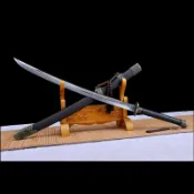 廠家批發[龍泉劍莊]刀劍 包皮雙槽彈簧鋼紋鋼 中式傳統繡春刀一體長刀