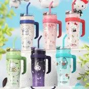 台灣現貨 醜魚、大耳狗、帕恰狗、Hello Kitty、美樂蒂、庫洛米冰霸杯  新款高顏值水杯 吸管杯 保冰杯 隨手杯