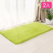 【G+ 居家】2入絲綿絨記憶防滑開運地墊40x90cm(絨毛地墊/玄關墊//吸水防滑腳踏墊/隔音墊)
