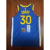 【收藏家先生】｜可預購｜NBA｜簽名球衣｜Stephen Curry 客場藍 球員版 雙認證 簽名球衣