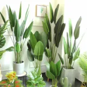 協貿國際日用品生活8館 大型北歐風仿真旅人蕉植物盆栽龜背竹假綠植落地盆景室內裝飾擺件