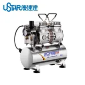 可開發票💖 優速達 U-603氣泵 雙活塞式靜音設計 配備不銹鋼儲氣罐 靜音微型