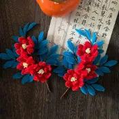 ⭐臺中⭐手作進士巾簪花仿絨花進士帽明制漢服狀元帽男簪花及第帽發飾