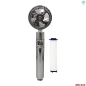 【可開發票】手持式淋浴頭帶渦輪風扇開關暫停開關濾節水高壓淋浴頭g12360度旋轉浴室淋浴頭浴缸手持淋浴頭【满额免運】