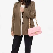 (店+)【LEEHER】小香風包包/品質好/小香鏈條包/小香包包/可愛包包/女用包/鏈條包包/帆布包/單肩包/腋下包/包包