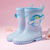 【兒童樂園✨】正版庫洛米 美樂蒂 大耳狗兒童雨鞋 小朋友雨鞋 小孩上學雨鞋 兒童防水鞋 束口寶寶雨鞋